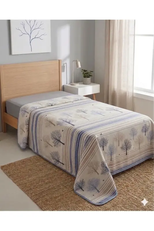 Хлопковое покрывало 150x240 см с рисунком 