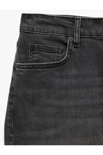 Хлопковые нормальной посадки узкие джинсы - Mich - 7