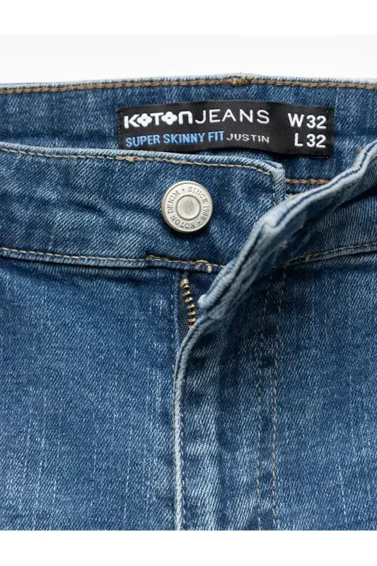 Хлопковые прямые супер облегающие джинсы - 6