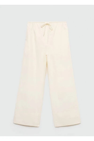 Хлопковые широкие брюки - 5