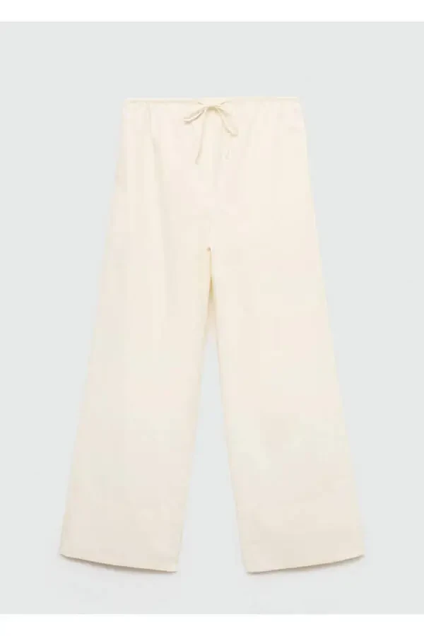 Хлопковые широкие брюки - 5