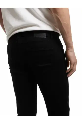 Хлопковые Skinny Fit - Michael Jean Черные Мужские Джинсы - 3