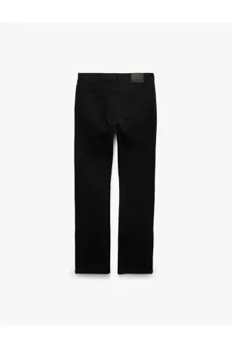 Хлопковые Skinny Fit - Michael Jean Черные Мужские Джинсы - 5