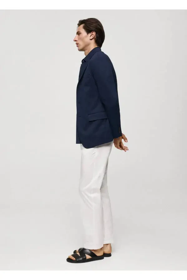 Хлопковый блейзер приталенного покроя - 6