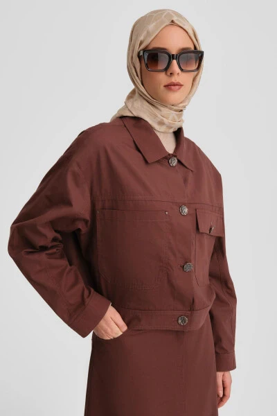 Хлопковый костюм Armine 24K6900 Красный Кофе - 9