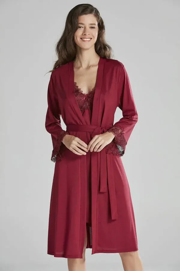 Хлопковый ночной халат пижамный комплект шорты комплект 6 шт. свадебный набор приданого - 5040 - 2