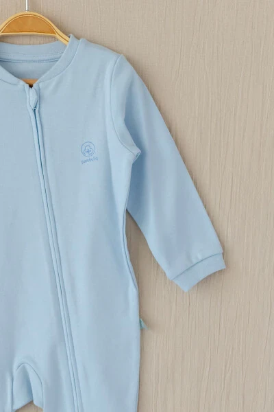 Хлопковый органический костюм-слип на молнии без пинеток, 100% хлопок. - MILD CLOTH (1)