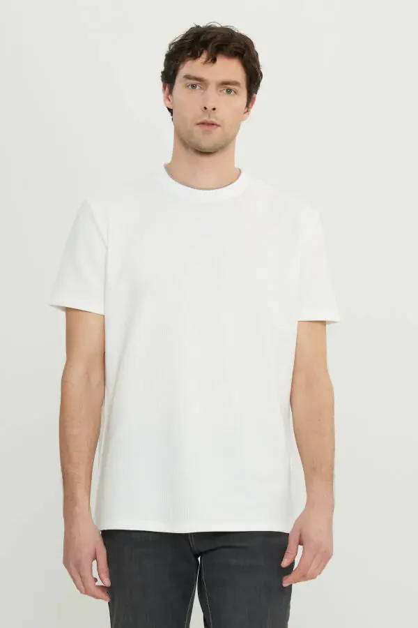 Хлопковый поло с жаккардовым узором, slim fit, узкий крой, эластичный. - 1