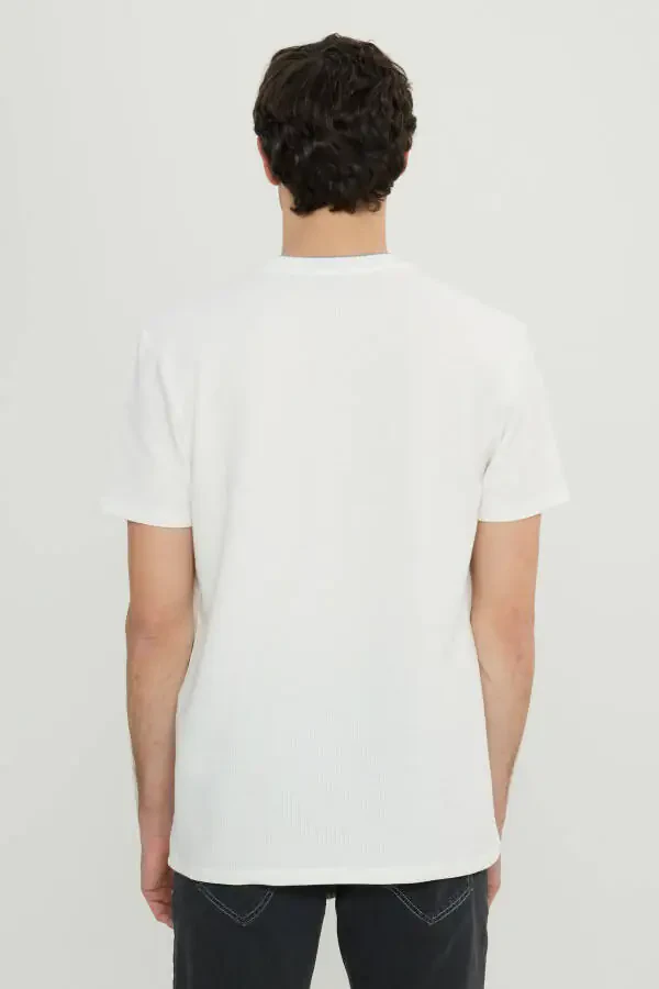 Хлопковый поло с жаккардовым узором, slim fit, узкий крой, эластичный. - 5