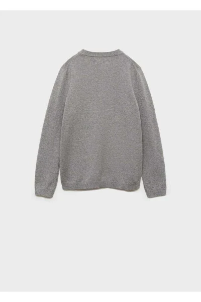 Хлопковый трикотажный свитер - 4