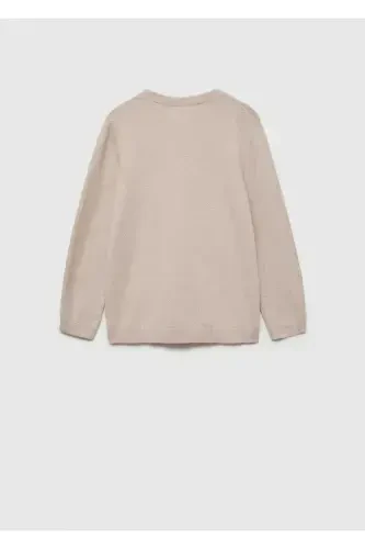 Хлопковый Трикотажный Свитер - Песочный Беж - 4