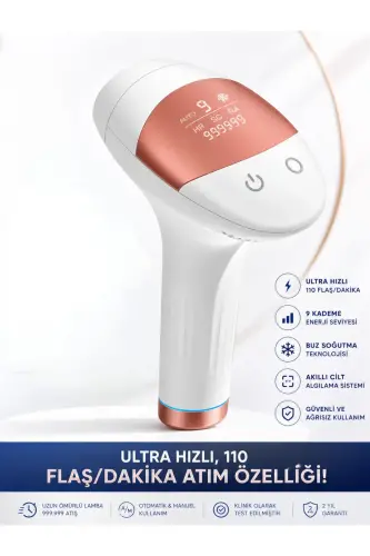 Xmia Ipl Lazer Epilasyon Cihazı 999.999 Atım 9 Kademe Ultra Güçlü - Beyaz - 3