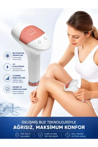 Xmia Ipl Lazer Epilasyon Cihazı 999.999 Atım 9 Kademe Ultra Güçlü - Beyaz - 5