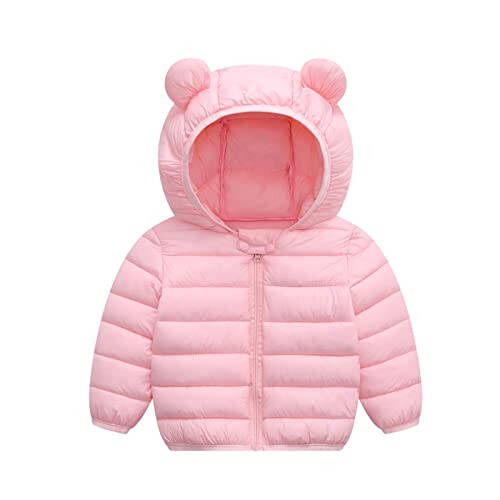 XMWEALTHY Baby Boys Girls Winter Coats Toddler Bear Hoods Down Jacket Infant Kids Light Puffer Padded Outwear 6M-3T - 1