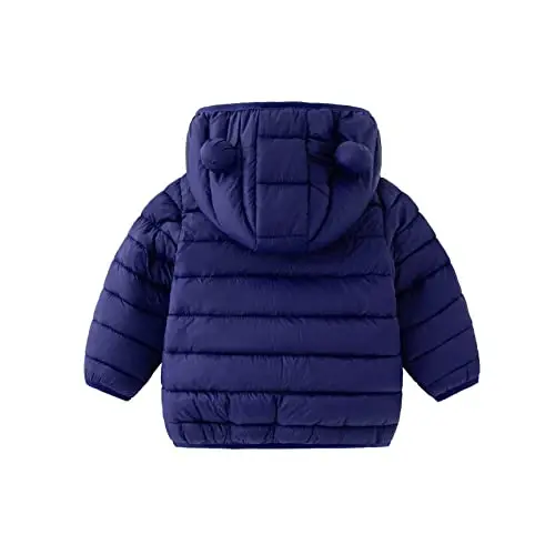 XMWEALTHY Baby Boys Girls Winter Coats Toddler Bear Hoods Down Jacket Infant Kids Light Puffer Padded Outwear 6M-3T - 2