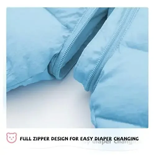 XMWEALTHY Baby Clothes Cute Infant Toddler Snowsuit Warm Newborn Boy Girl Winter Coats Hooded Zip Jumpsuit - 5