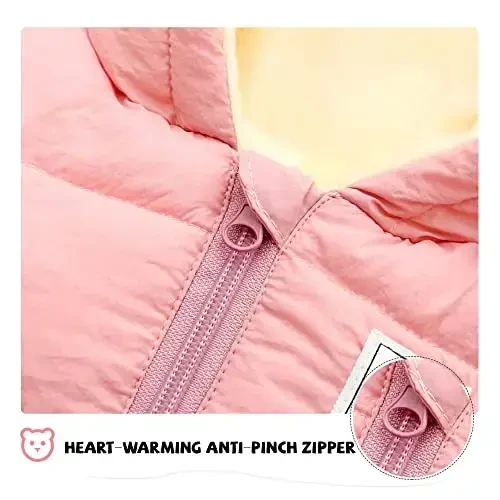 XMWEALTHY Baby Clothes Cute Infant Toddler Snowsuit Warm Newborn Boy Girl Winter Coats Hooded Zip Jumpsuit - 4