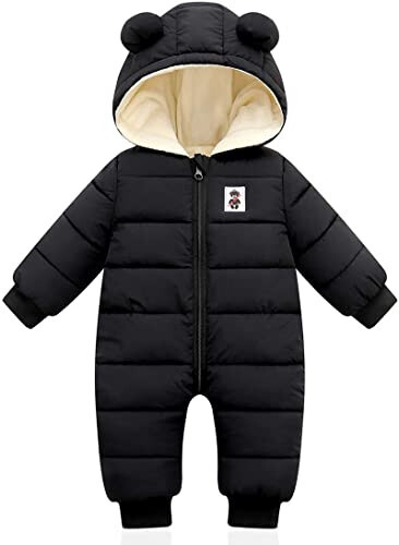 XMWEALTHY Baby Clothes Newborn Boy Girl Snowsuit Winter Coats Infant Jumpsuit Bodysuits Registry Essentials Stuff Gift - 1