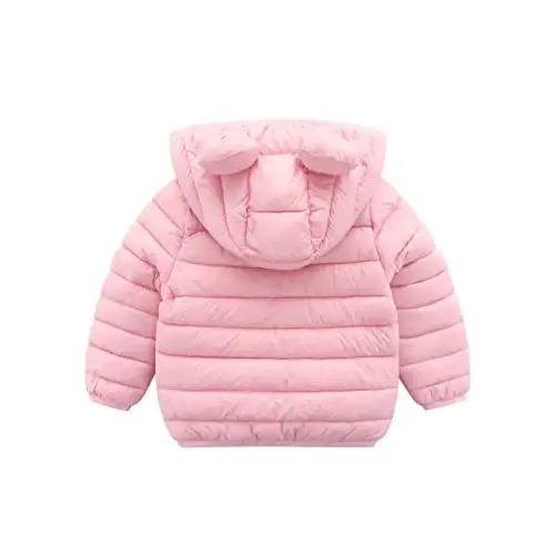 XMWEALTHY Baby Boys Girls Winter Coats Toddler Bear Hoods Down Jacket Infant Kids Light Puffer Padded Outwear 6M-3T - 2