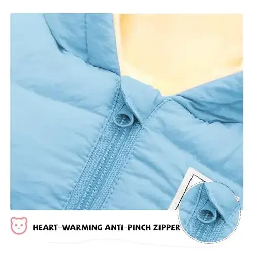 XMWEALTHY Baby Clothes Cute Infant Toddler Snowsuit Warm Newborn Boy Girl Winter Coats Hooded Zip Jumpsuit - 4