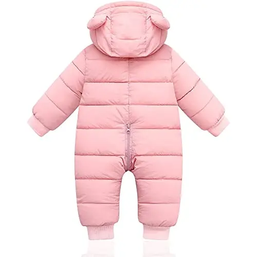 XMWEALTHY Baby Clothes Cute Infant Toddler Snowsuit Warm Newborn Boy Girl Winter Coats Hooded Zip Jumpsuit - XMWEALTHY (1)