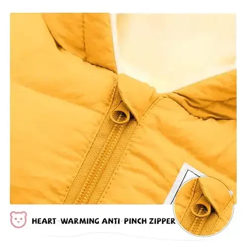 XMWEALTHY Baby Clothes Cute Infant Toddler Snowsuit Warm Newborn Boy Girl Winter Coats Hooded Zip Jumpsuit - 4