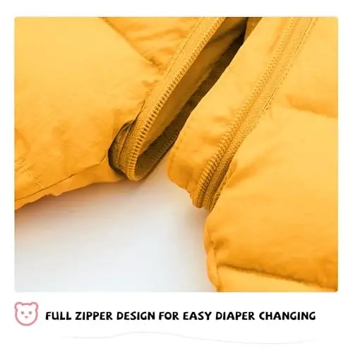 XMWEALTHY Baby Clothes Cute Infant Toddler Snowsuit Warm Newborn Boy Girl Winter Coats Hooded Zip Jumpsuit - 5