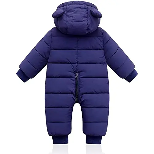 XMWEALTHY Baby Clothes Cute Infant Toddler Snowsuit Warm Newborn Boy Girl Winter Coats Hooded Zip Jumpsuit - XMWEALTHY (1)