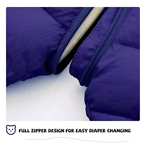 XMWEALTHY Baby Clothes Cute Infant Toddler Snowsuit Warm Newborn Boy Girl Winter Coats Hooded Zip Jumpsuit - 5