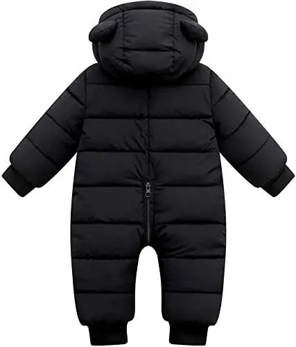 XMWEALTHY Baby Clothes Cute Infant Toddler Snowsuit Warm Newborn Boy Girl Winter Coats Hooded Zip Jumpsuit - 2