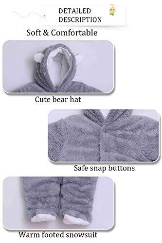 XMWEALTHY Unisex Baby Clothes Winter Coats Cute Newborn Infant Jumpsuit Snowsuit Bodysuits Registry for Baby Essentials Stuff - 5