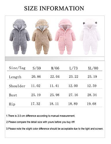 XMWEALTHY Unisex Baby Clothes Winter Coats Cute Newborn Infant Jumpsuit Snowsuit Bodysuits Registry for Baby Essentials Stuff - 6