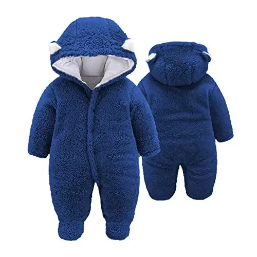 XMWEALTHY Unisex Baby Clothes Winter Coats Cute Newborn Infant Jumpsuit Snowsuit Bodysuits Registry for Baby Essentials Stuff - 1
