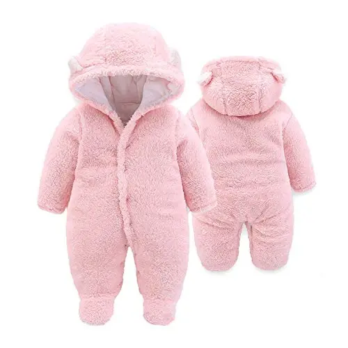 XMWEALTHY Unisex Baby Clothes Winter Coats Cute Newborn Infant Jumpsuit Snowsuit Bodysuits Registry for Baby Essentials Stuff - 1