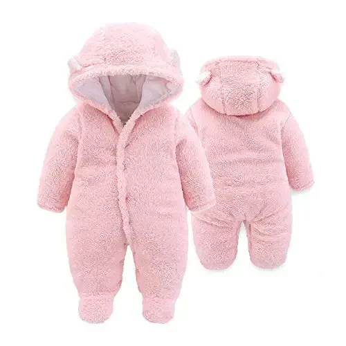 XMWEALTHY Unisex Baby Clothes Winter Coats Cute Newborn Infant Jumpsuit Snowsuit Bodysuits Registry for Baby Essentials Stuff - 1