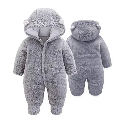 XMWEALTHY Unisex Baby Clothes Winter Coats Cute Newborn Infant Jumpsuit Snowsuit Bodysuits Registry for Baby Essentials Stuff 