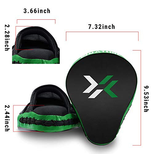 Xnature Essential Curved Boxing MMA Punching Mitts Boxing Pads Hook & Jab Pads MMA Target Focus Punching Mitts Thai Strike Kick Shield - 2