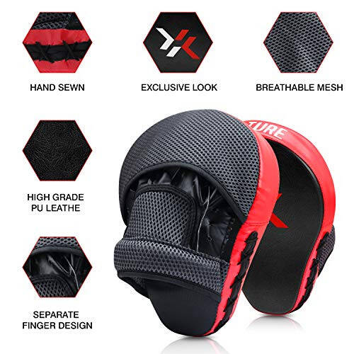 Xnature Essential Eğri Boks MMA Yumruk Eldiveni Boks Pedleri Kanca ve Yumruk Pedleri MMA Hedefi Odaklı Yumruk Eldiveni Tayland Kick Shield - 3