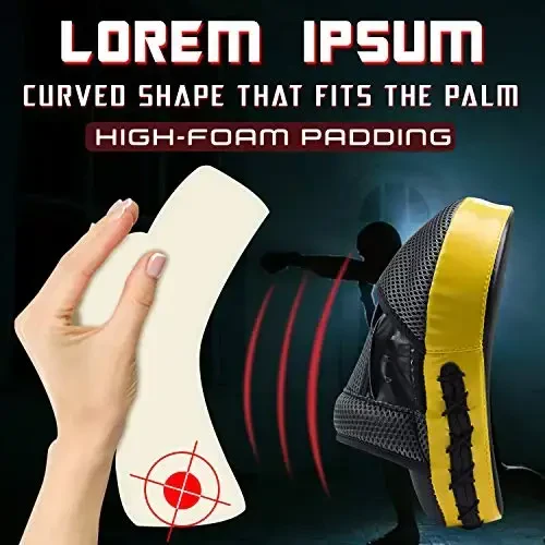 Xnature Curved Boxing MMA Punching Mitts Boxing Pads Hook & Jab Pads MMA Target Focus Punching Mitts Thai Strike Kick Shield a Pair - 5