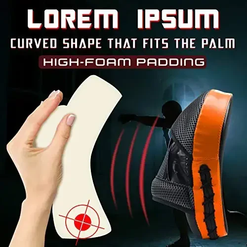 Xnature Curved Boxing MMA Punching Mitts Boxing Pads Hook & Jab Pads MMA Target Focus Punching Mitts Thai Strike Kick Shield a Pair - 5