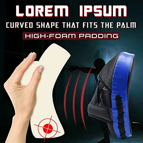 Xnature Curved Boxing MMA Punching Mitts Boxing Pads Hook & Jab Pads MMA Target Focus Punching Mitts Thai Strike Kick Shield a Pair - 5