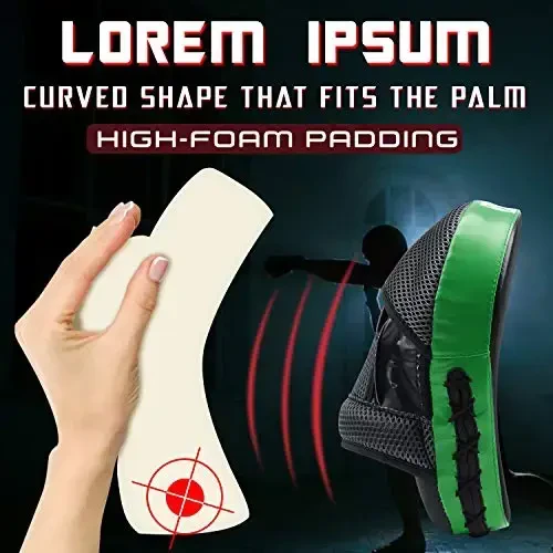 Xnature Curved Boxing MMA Punching Mitts Boxing Pads Hook & Jab Pads MMA Target Focus Punching Mitts Thai Strike Kick Shield a Pair - 5