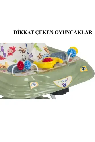 Ходунки Детские ходунки-паук с гудком Игрушечные детские ходунки 3-х ступенчатые Первый шаг Друг для ходьбы - ВОЕННЫЙ ЗЕЛЕНЫЙ - 2