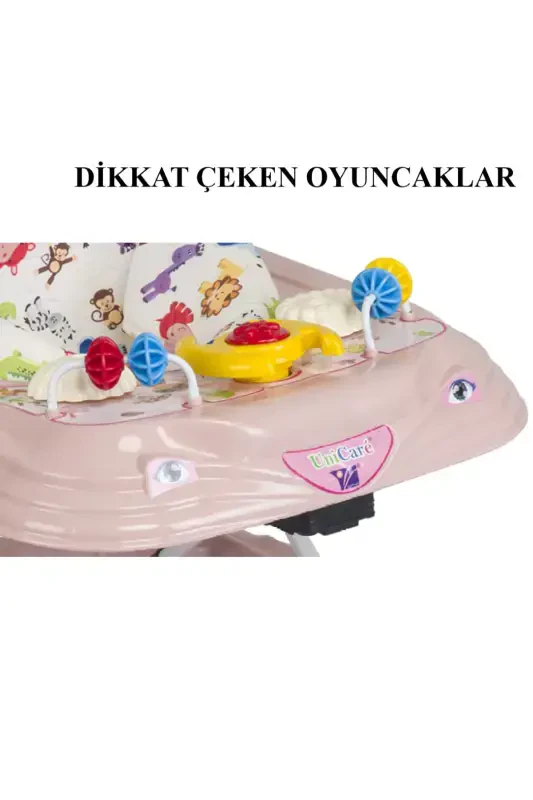 Ходунки детские ходунки-паук с рожком, игрушками, 3-ступенчатые первые шаги, друг для ходьбы - ПУДРА - 2