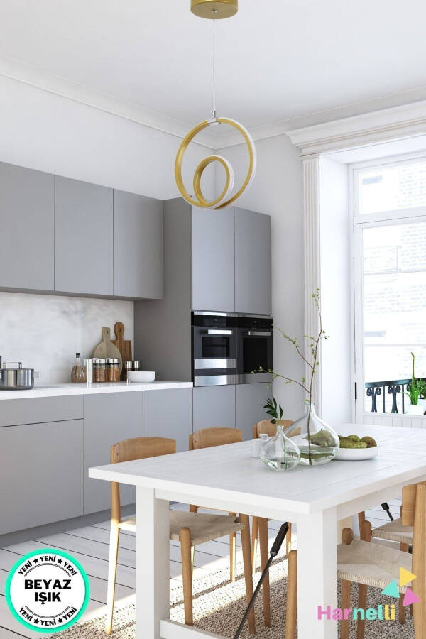 Xoll, kirish yo'lagi, mehmonxona uchun oq nurli yagona LEDli lyustr - 1