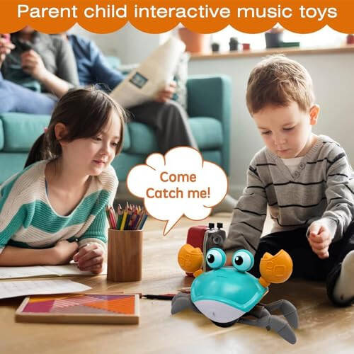 XONTEUS Crab Toys for Babies - Tummy Time Toy with Intelligent Sensor Crawl Music & Lights Infant Toy for 6-12 12-18 Months, 1st Birthday Gifts, Toddler Toys for 1 2 Year Old Boy Girl - 8