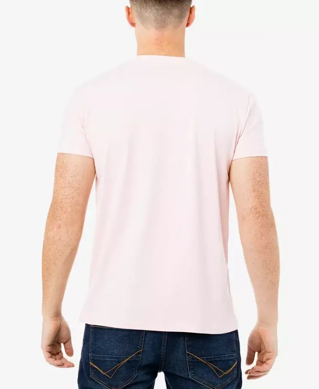 XRAY Men's Basic V-Notch Neck Short Sleeve T-Shirt - Baby pink - 2