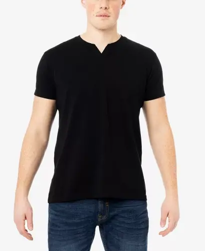 XRAY Men's Basic V-Notch Neck Short Sleeve T-Shirt - Black - 1