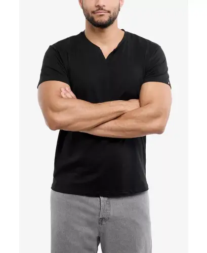 XRAY Men's Basic V-Notch Neck Short Sleeve T-Shirt - Black - 5