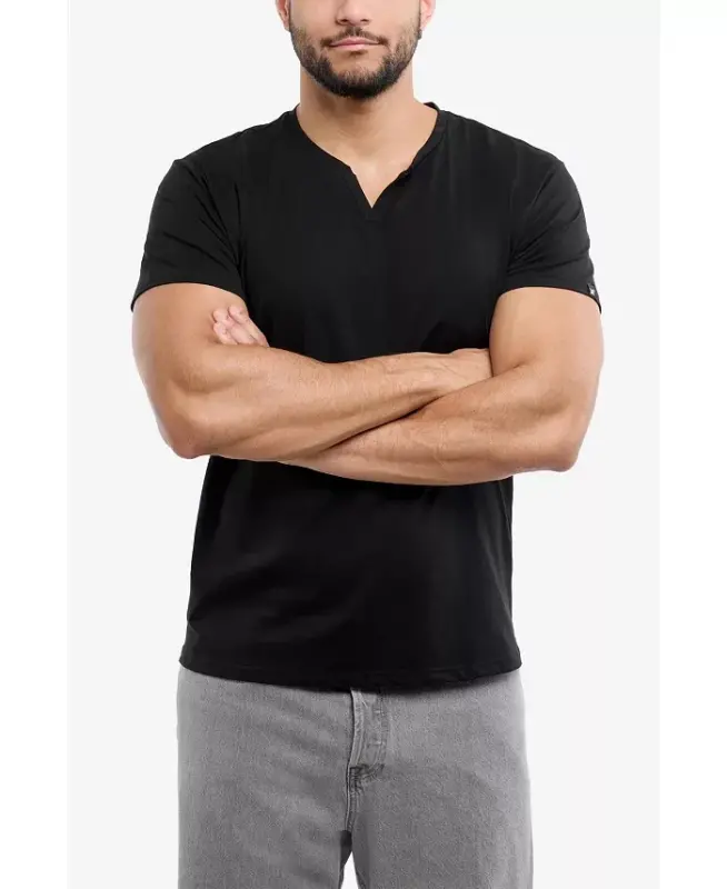 XRAY Men's Basic V-Notch Neck Short Sleeve T-Shirt - Black - 5